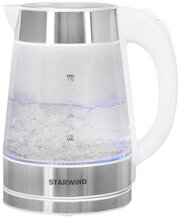 Чайник электрический Starwind SKG2011 белый/серебристый