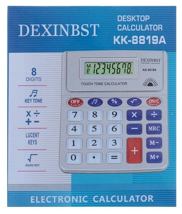 Калькулятор настольный 08-разрядный KK-8819А с мелодией 2404988