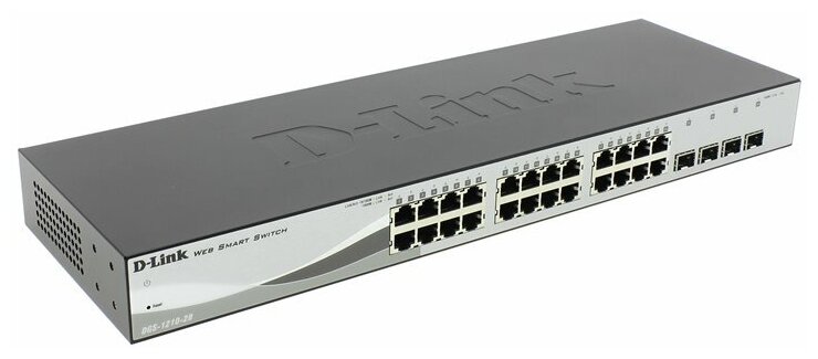 Коммутатор D-Link DGS-1210-28/C1A/F1A/F1B Настраиваемый коммутатор WebSmart с 24 портами 10/100/1000Base-T и 4 комбо-портами 100/1000Base-T/SFP