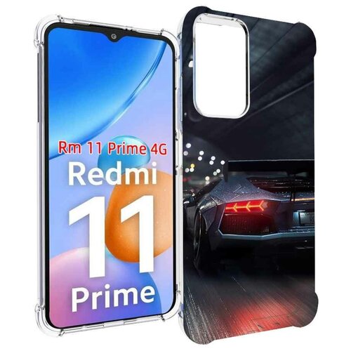 Чехол MyPads Ламба мужской для Xiaomi Redmi 11 Prime 4G задняя-панель-накладка-бампер чехол mypads lambo ламба 4 мужской для xiaomi redmi 11 prime 4g задняя панель накладка бампер