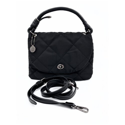 фото Сумка с короткими ручками в форме седла renato 3040-1-black цвета черный