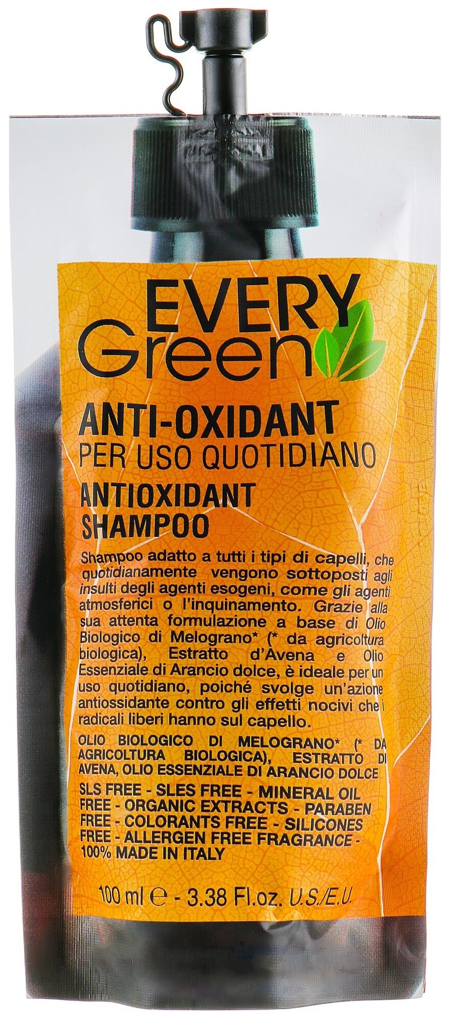 Dikson шампунь для волос EveryGreen Anti-Oxidant Antiossidante, 100 мл