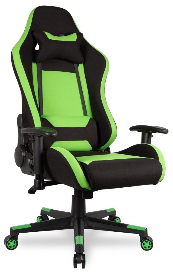 Геймерское кресло BX-3760 Black/Green ткань