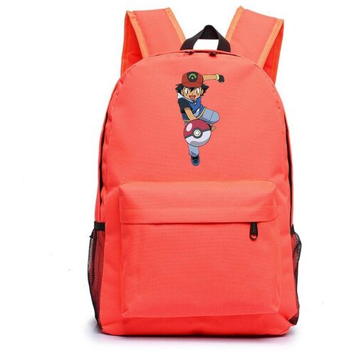 Рюкзак Эш с покеболом (Pokemon) оранжевый №3 рюкзак эш с покеболом pokemon белый 3