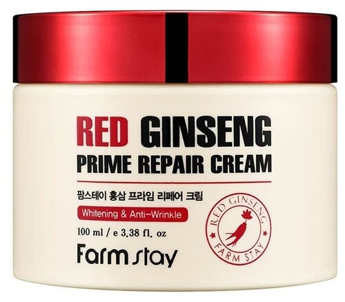 Farmstay Red Ginseng Prime Repair Cream Восстанавливающий крем для лица с экстрактом красного женьшеня, 100 мл