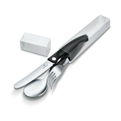 Набор Victorinox кухонный, 3 предмета, черный (6.7192. F3) нож кухонный victorinox swiss classic 6 7833 стальной столовый лезв 110мм серрейт
