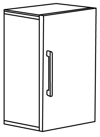 GODMORGON годморгон навесной шкаф с 1 дверцей 40x32x58 см под коричневый мореный ясень - фотография № 3