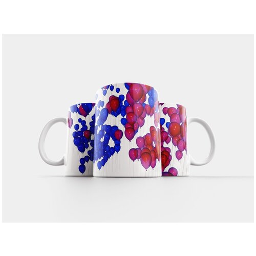 фото Кружка "воздушный шар, синий, разноцветный" 320 мл lotsprints