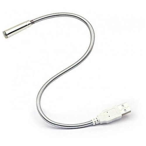 USB светильник гибкий светодиодный для клавиатуры и ноутбука GSMIN LN1 фонарик, подсветка 16.5 см (Серебристый)