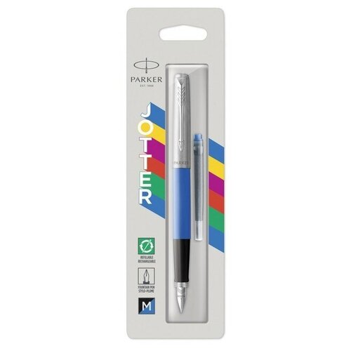 Ручка перьевая Parker JOTTER ORIGINALS BLUE, 1.0мм + 2 стержня (син и черн), блистер 2096858