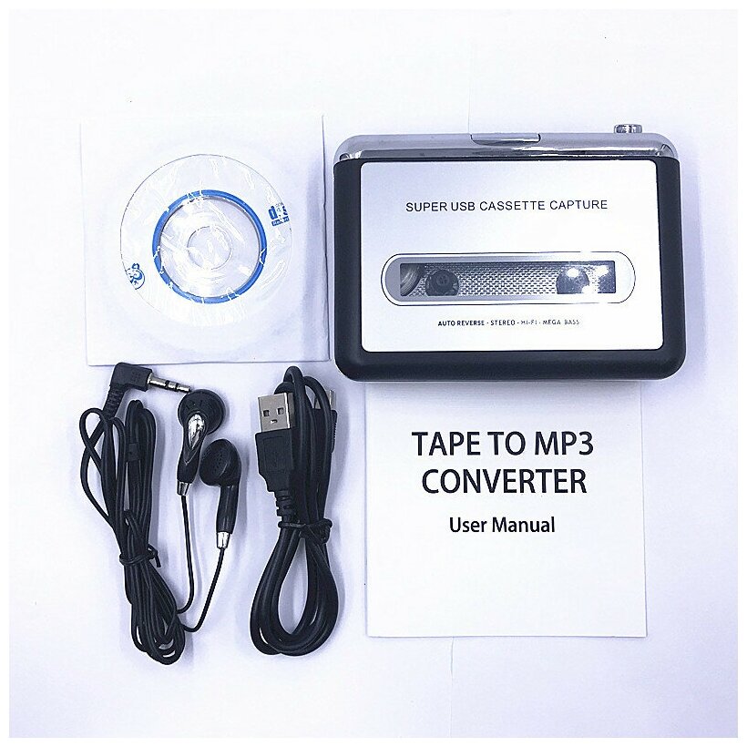 Плеер MP3 для оцифровки аудиокассет / Кассетный плеер USB20
