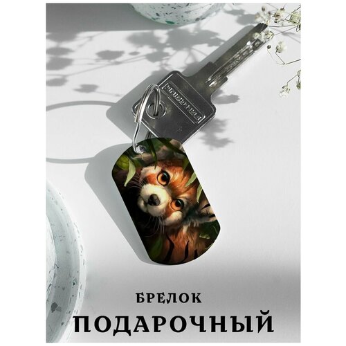 фото Брелок для ключей с принтом животные, подарок мужчине на день рождения, брелок мужской женский, брелок детский на сумку рюкзак, подарок zhenya cloud