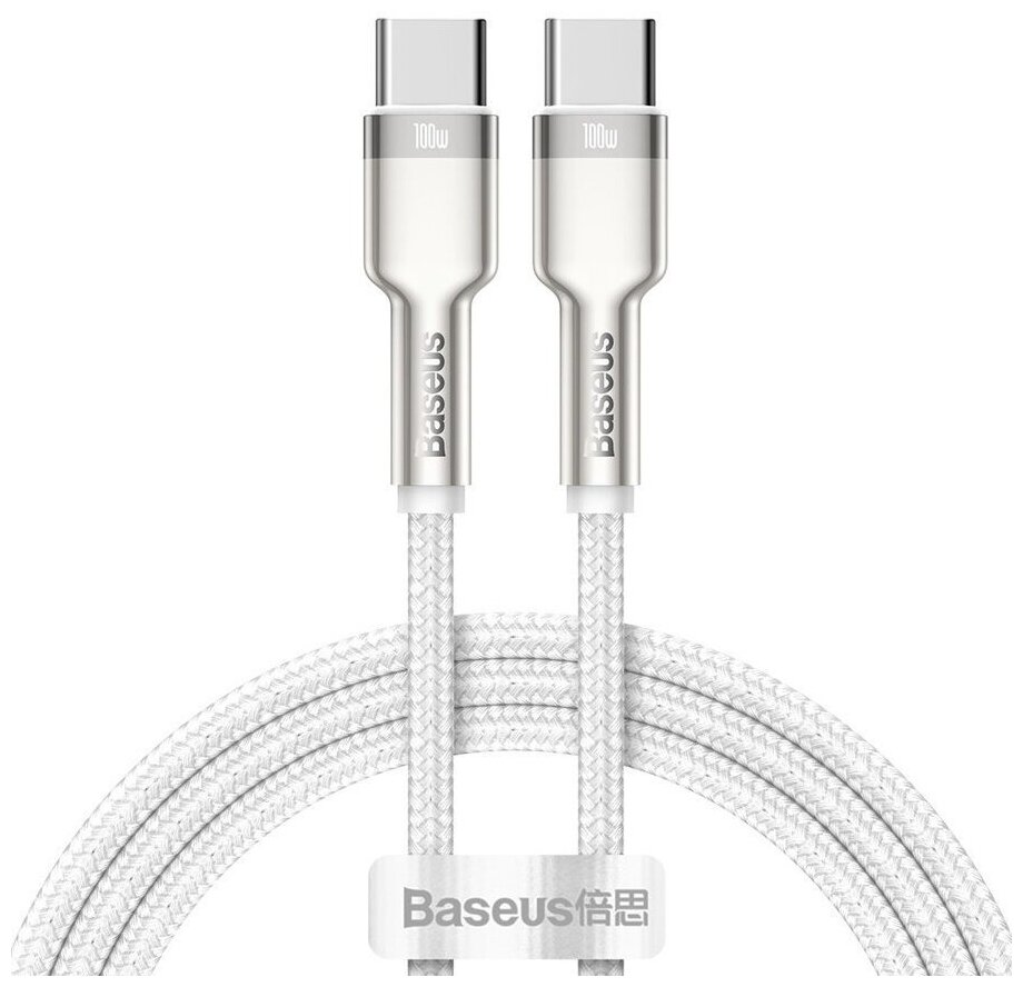 Baseus Cafule Series Metal Data USB Type C — кабель USB Type C Подача питания 100 Вт (20 В / 5 A), 2 м, (CATJK-D02)