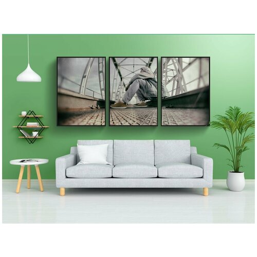 фото Набор модулных постеров для интерьера "одиночество, светиться, созерцание" 60x90 см. в тубусе, без рамки lotsprints