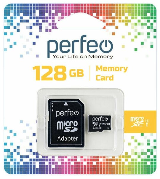 Карта памяти Perfeo microSDXC 128GB High-Capacity (Class 10) UHS-1