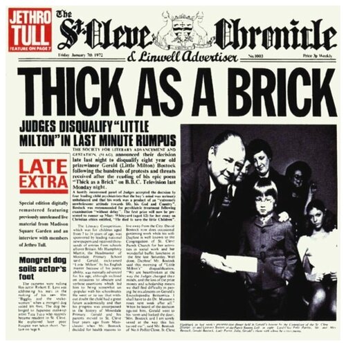 JETHRO TULL, THICK AS A BRICK, CD