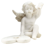 Статуэтка Premium Gips Белоснежный ангел собирает пазл 6,8 см - изображение