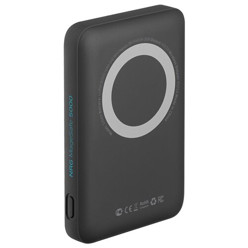 фото Внешний аккумулятор беспроводной с зарядкой magsafe 5000 mah, 2a, qi 5w, usb-c + usb-a, deppa