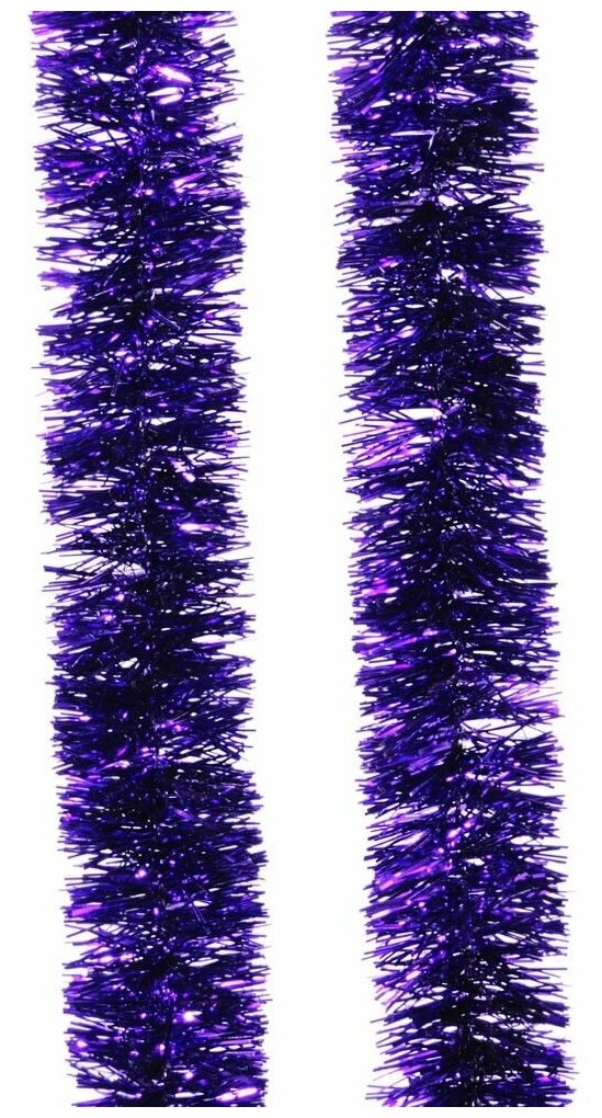 Мишура праздничная 5 см х 2 м цвет - фиолетовый MOROZCO M1005
