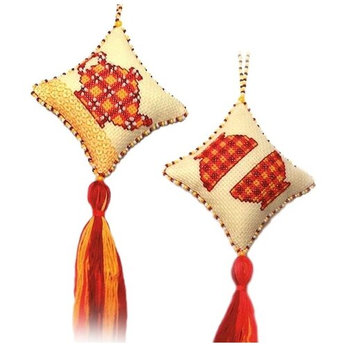 фото Набор для вышивания zengana м-005 игрушки чайная церемония 2 шт.