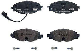 Дисковые тормозные колодки передние brembo P 85 126X для Audi, Cupra, SEAT, Skoda, Volkswagen (4 шт.)