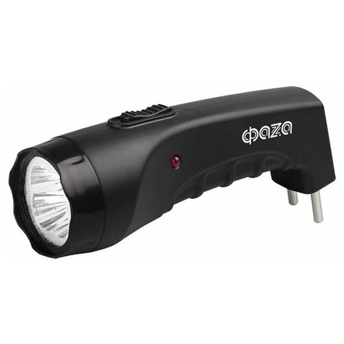 Фонарь аккумуляторный ручной AccuF2-L04-bk 4LED 2 режима: 100проц./25проц. аккум. 0.4А. ч выдвижная вилка индикатор зарядки черн. ФАZА 5000797