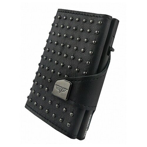 Кожаный кошелек TRU VIRTU CLICK &SLIDE Punk, цвет Черный панк/Черный (PK-anthracite)