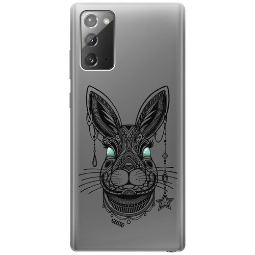 Ультратонкий силиконовый чехол-накладка Transparent для Samsung Galaxy Note 20 с 3D принтом Grand Rabbit ультратонкий силиконовый чехол накладка transparent для samsung galaxy s10 с 3d принтом grand rabbit