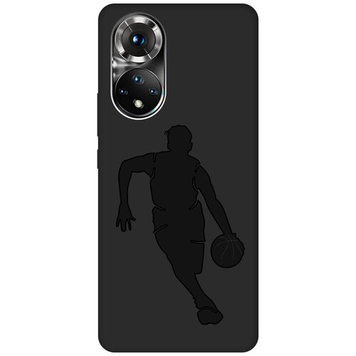 Матовый чехол Basketball для Honor 50 / Хонор 50 с эффектом блика черный матовый чехол trekking для honor 50 pro хонор 50 про с эффектом блика черный