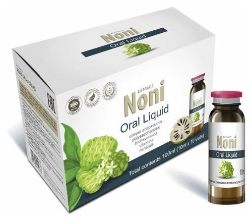 Витаминный комплекс Нони фрукт для здоровья иммунитета детей подростков мужчин женщин витамины бад Noni 10 фл по 10ml