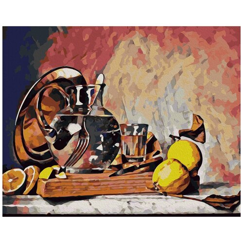 Картина по номерам Артвентура «Лимонный натюрморт» (Холст на подрамнике, 40х50 см)