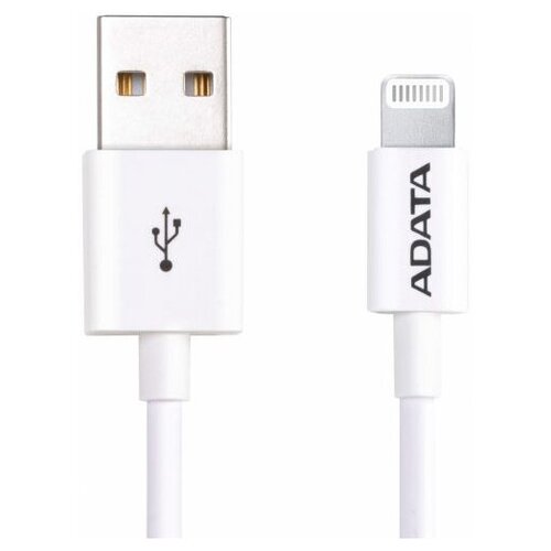 Кабель A-DATA Lightning-USB iPhone, iPad, iPod (сертифицирован Apple) 1м, White AMFIPL-1M-CWH
