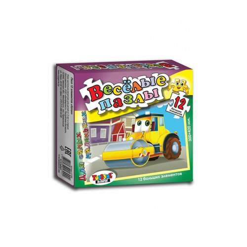Пазл для малышей Веселые пазлы 12 элементов Каток, TopGame