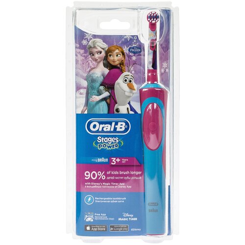 Электрическая зубная щетка Braun Oral-B Stages Power D12.514K 3+на акк Холодное сердце