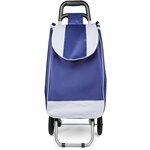 Хозяйственная сумка тележка, сумка тележка на колесиках складная, ZDK, синяя - изображение