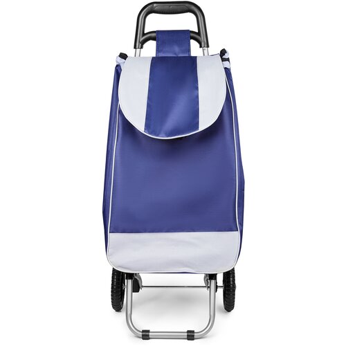 Сумка тележка на колесах, ZDK, хозяйственная складная сумка на колесиках, синяя