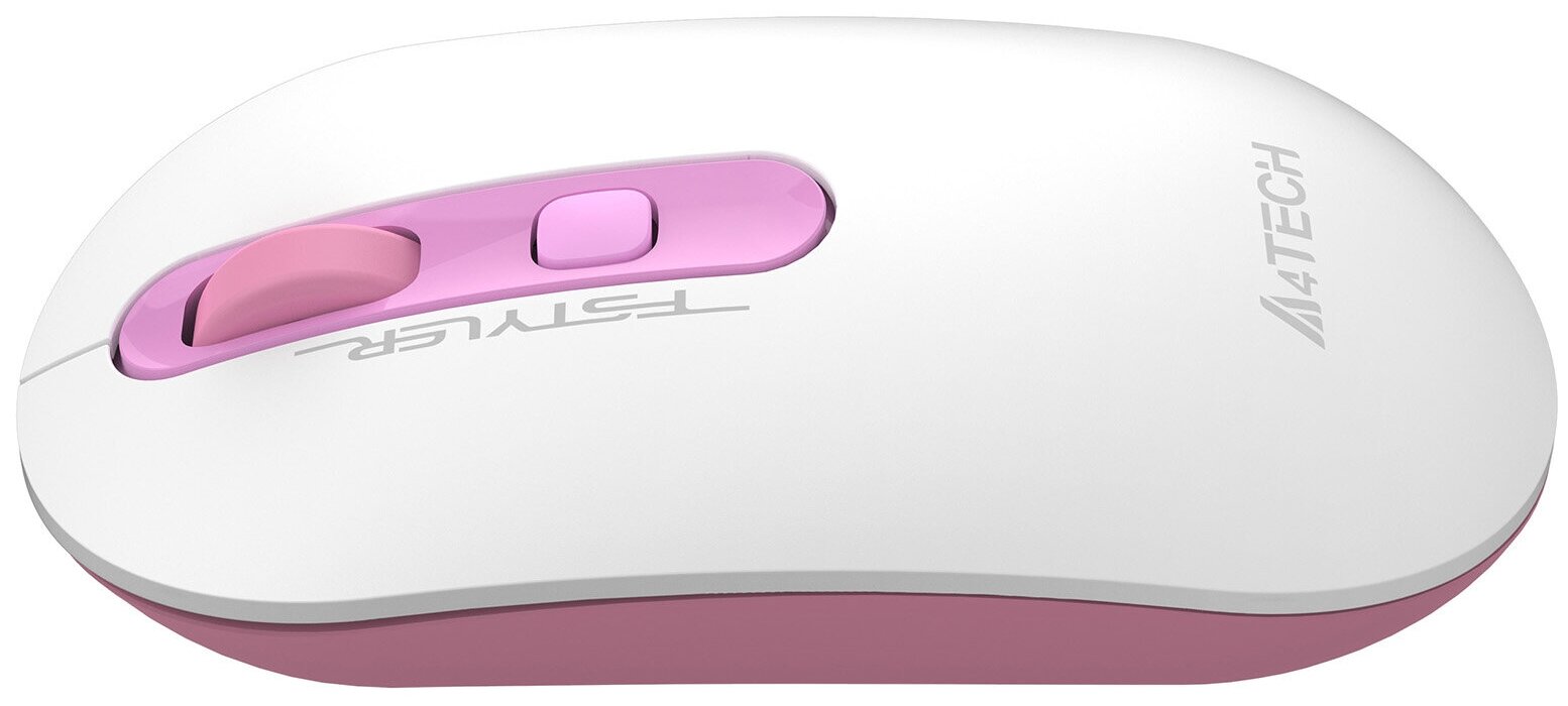 Мышь A4Tech Fstyler FG20 Sakura белыйрозовый оптическая 2000dpi беспроводная USB 4but
