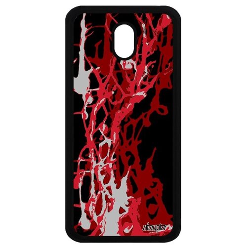 фото Противоударный чехол для телефона // galaxy j3 2017 // "огонь" декоративный узор, utaupia, красный