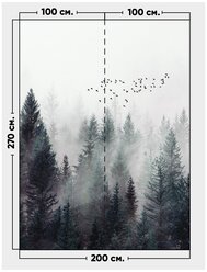 Фотообои / флизелиновые обои Туманный лес 2 x 2,7 м