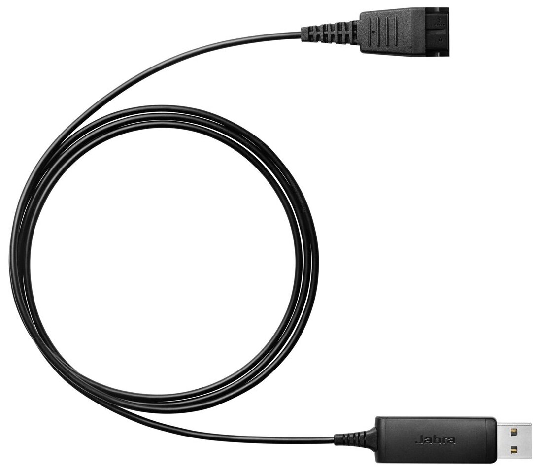 Кабель-переходник аудио JABRA Link 230, QD - USB , 0.15м, черный [230-09]