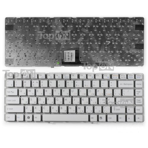 Клавиатура для ноутбука Sony Vaio VPC-EA Series Плоский Enter Белая без рамки PN V081678F 1180₽