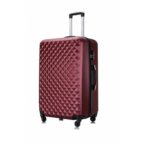 Чемодан L'case, 48 л, красный, бордовый чемодан l case 48 л красный бордовый