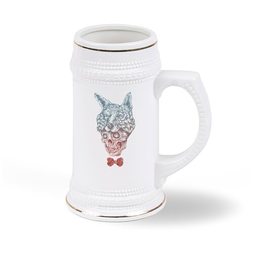 фото Пивная кружка coolpodarok череп шляпа из головы волка