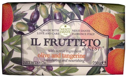 Nesti Dante Мыло кусковое IL Frutteto Olive and Tangerine фруктовый, 250 г