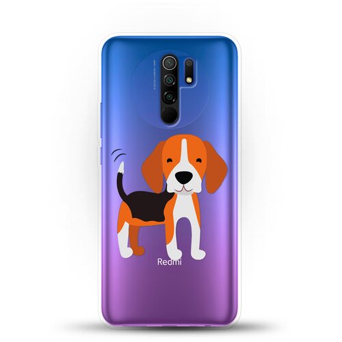 фото Силиконовый чехол довольный бигль на xiaomi redmi 9 andy & paul