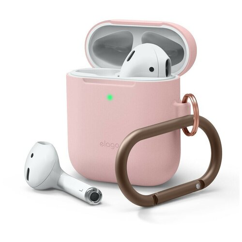 фото Чехол с карабином elago skinny hang case для airpods/airpods 2 wireless, цвет розовый (eapsk-hang-lpk)