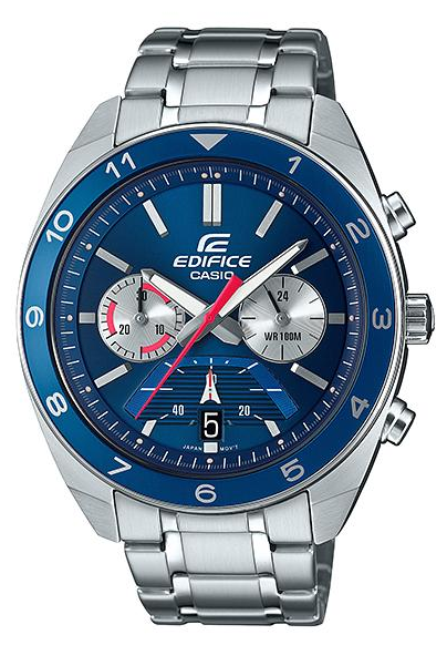 Наручные часы CASIO Edifice EFV-590D-2A, серебряный, синий