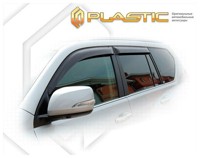 Дефлекторы боковых окон для Toyota Land Cruiser Prado 2009-2013 Classic полупрозрачный