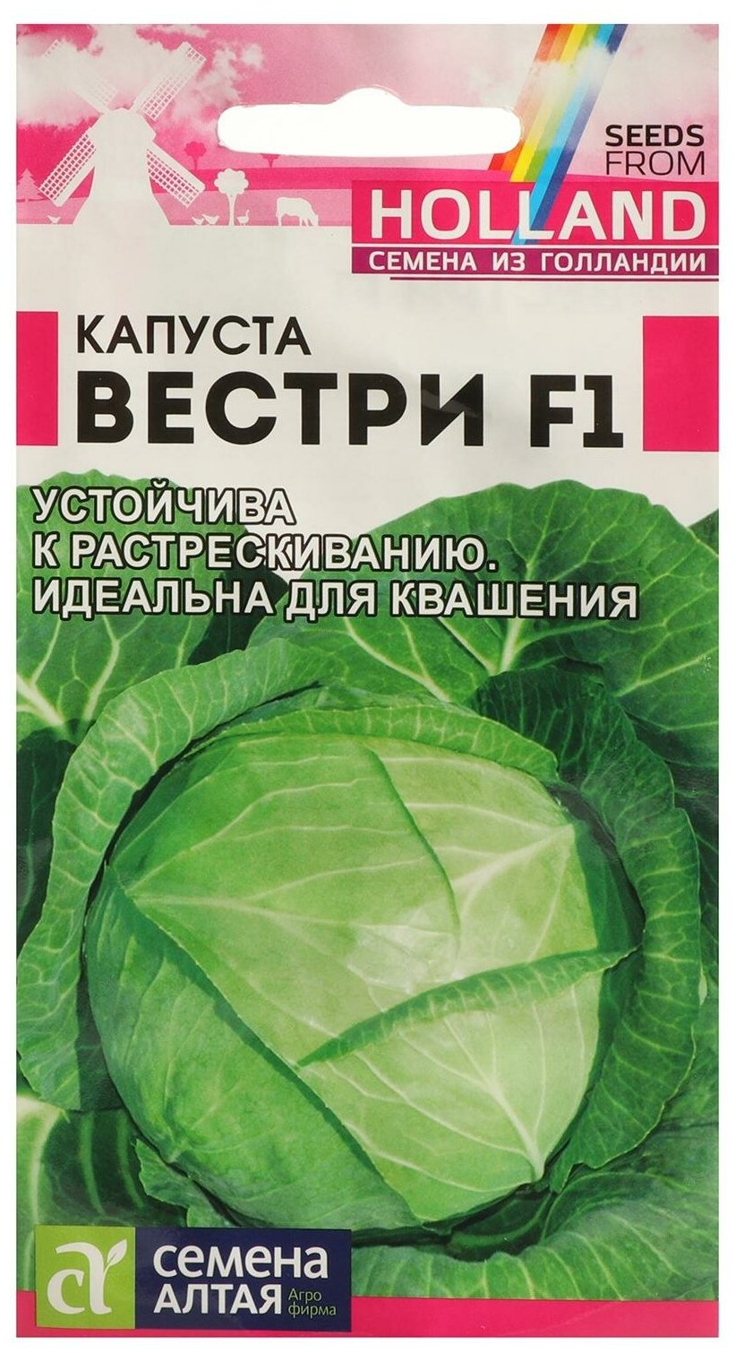 Семена Капуста белокачанная Вестри F1 15 шт Поздние (Семена Алтая)