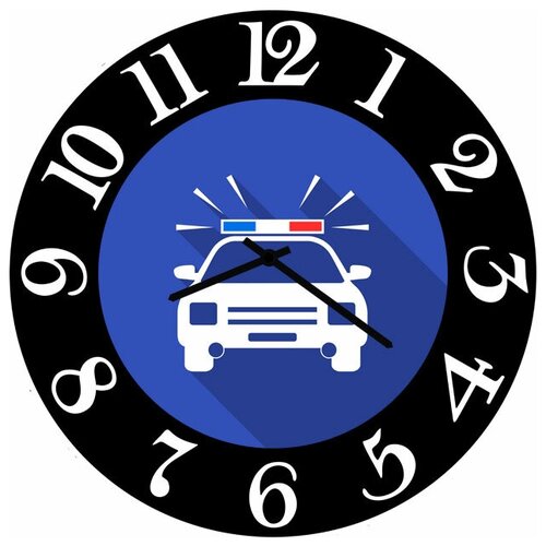 фото Svs настенные часы svs 3502552 дорожный знак полиция
